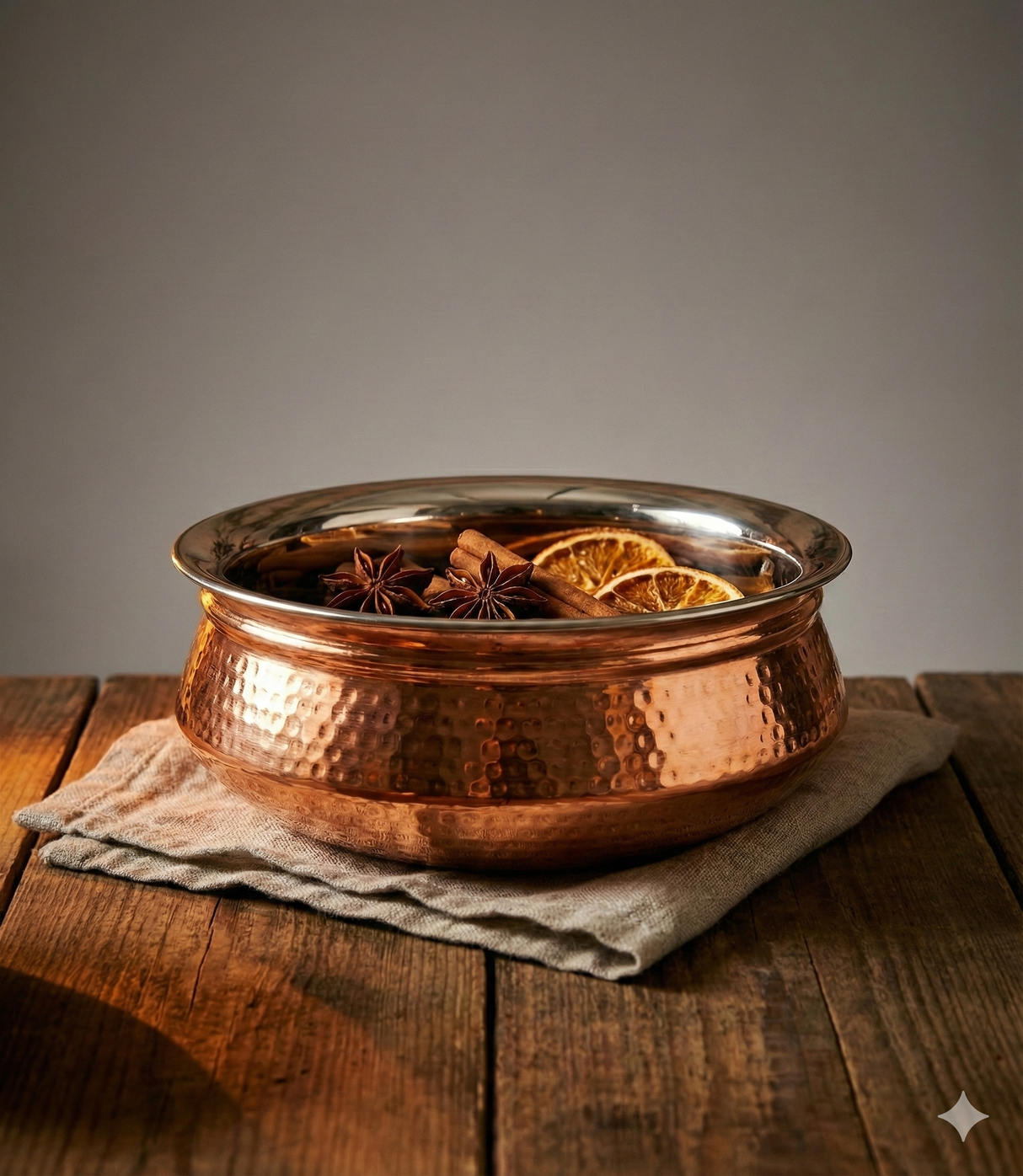 Marrakech Burnt Copper Finish XL Handi Bowl