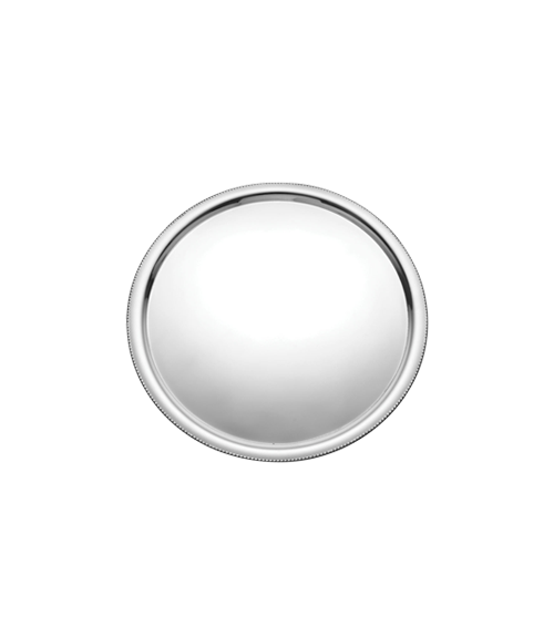 Basic Mirror Steel 14 in Round Tray