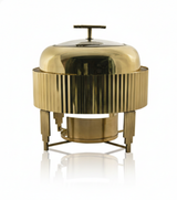 Waves Mirror Gold PVD Finish Chafing Dish W/Mirror Gold Ring 6 L