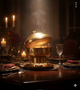 Queen Mary Matt Gold PVD Finish Chafing Dish 6 L