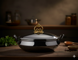 Baroque Mirror Black Titanium 
Finish Round Induction Handi 8L