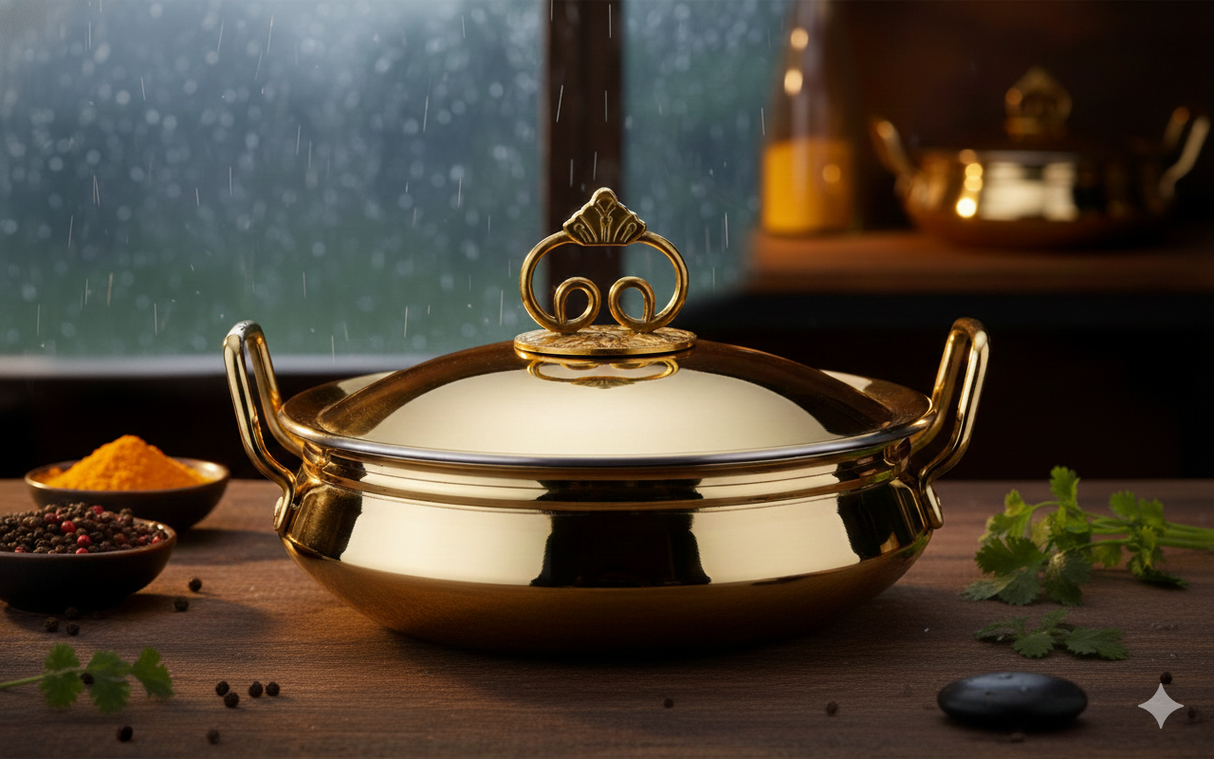 Baroque Mirror Gold Finish 
Round Induction Handi   8L