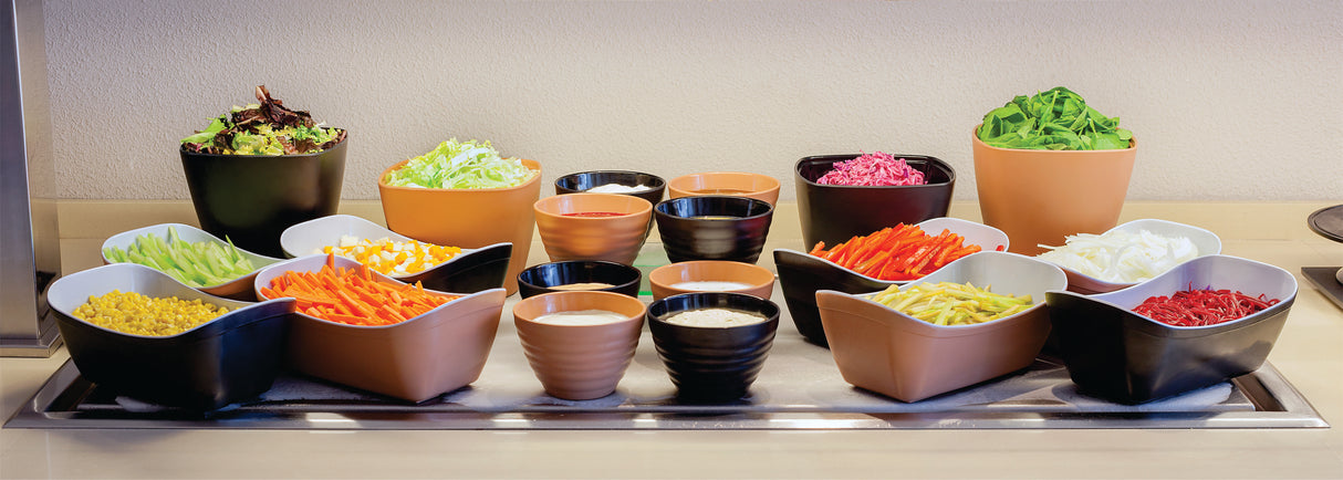 Terracotta Melamine 350 ml Rippled Pot
