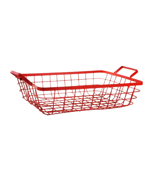 Calistoge Rectangle Basket Red