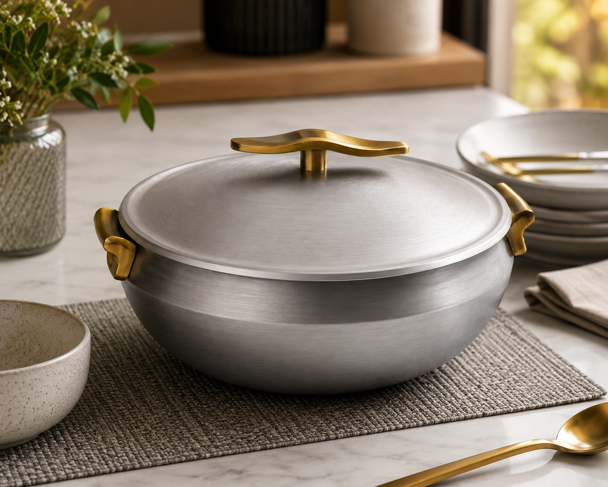 Zahara Feather Vintage Finish 5 Ltr Induction Chafing Dish