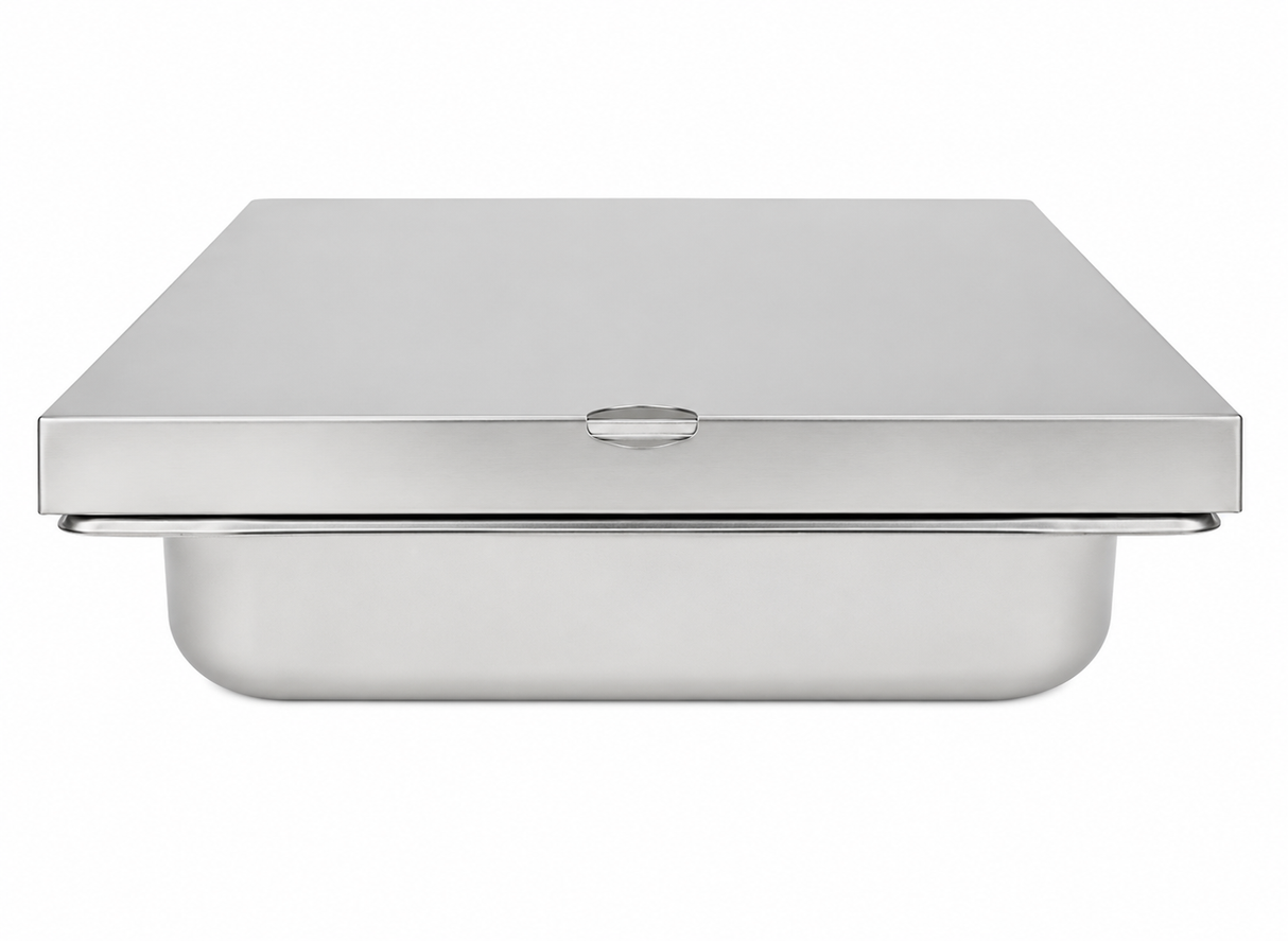 Chafing Dish Bundle for Buffet Station GN 1by1 Includes SS Water Pan Food Pan Lid Lid Holder
