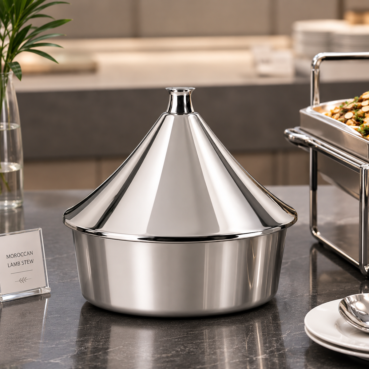 Skyserv Lift top SS Round Chafing Dish 3 L