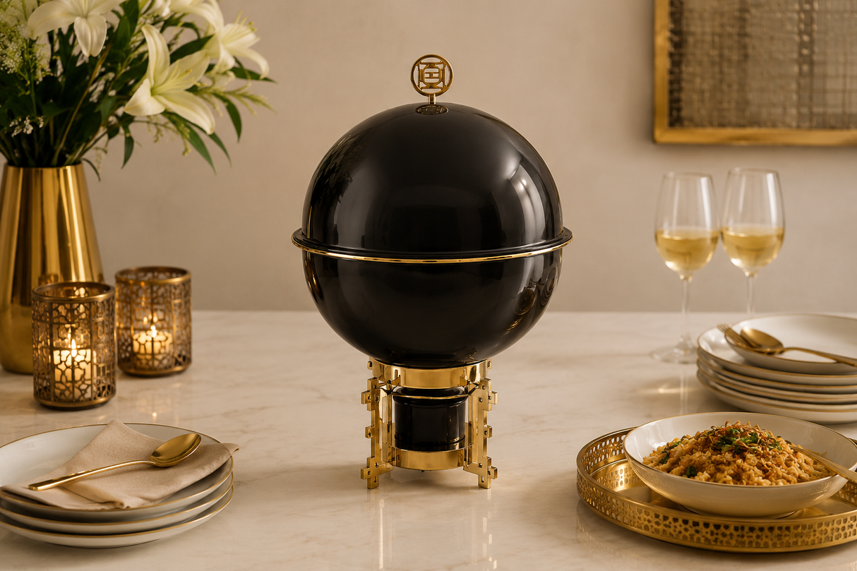 China Town Titanium Finish Round Chafing Dish 3 Ltr