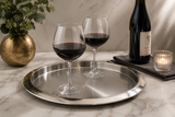 Jeeves Brushed Steel 18 in Round Bar Tray