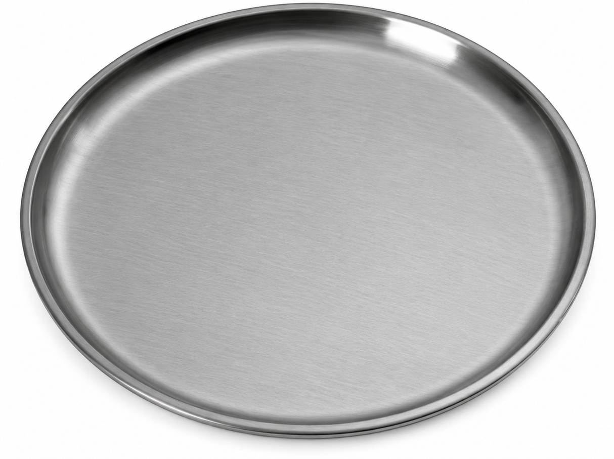 Vintage Stainless Steel Double Wall Platter