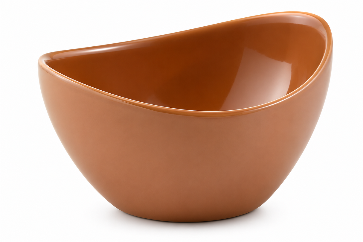 Terracotta Matt Melamine 60 ml Reef Oval Bowl