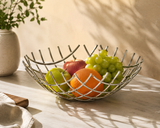 Stainless Steel Designer Fruit Bowl - Copper Finish (9.5 D x3 H in)