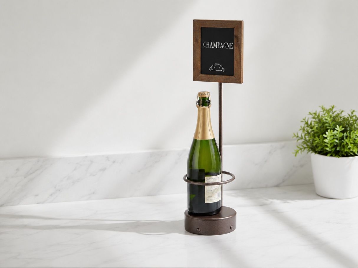 Bottle Chalk Board Display - holds One Bottle