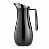 Erik Bagger Mirror Steel Black Finish 64 oz Water Pitcher with Steel Handle (10H in)