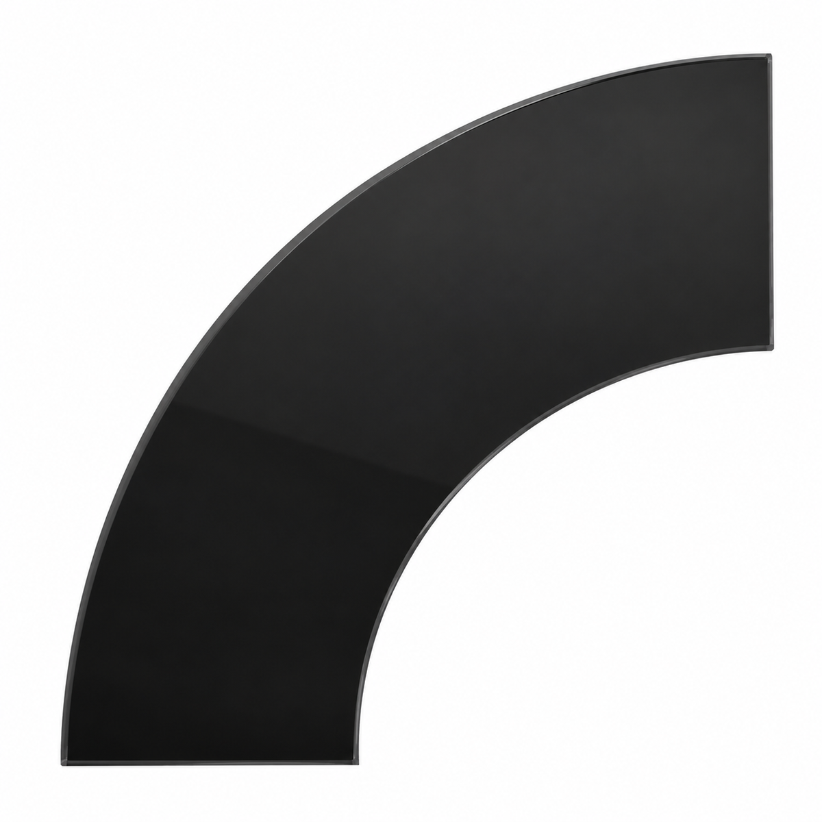 Modular Black Acrylic Curved Platform (Quarter of 36 inch ring)