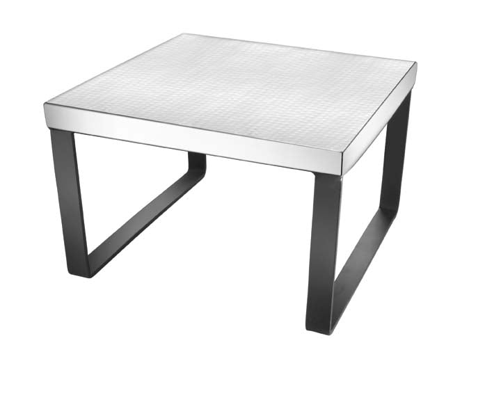 Chaplin Hammered Steel 18x14x5 in Square Riser