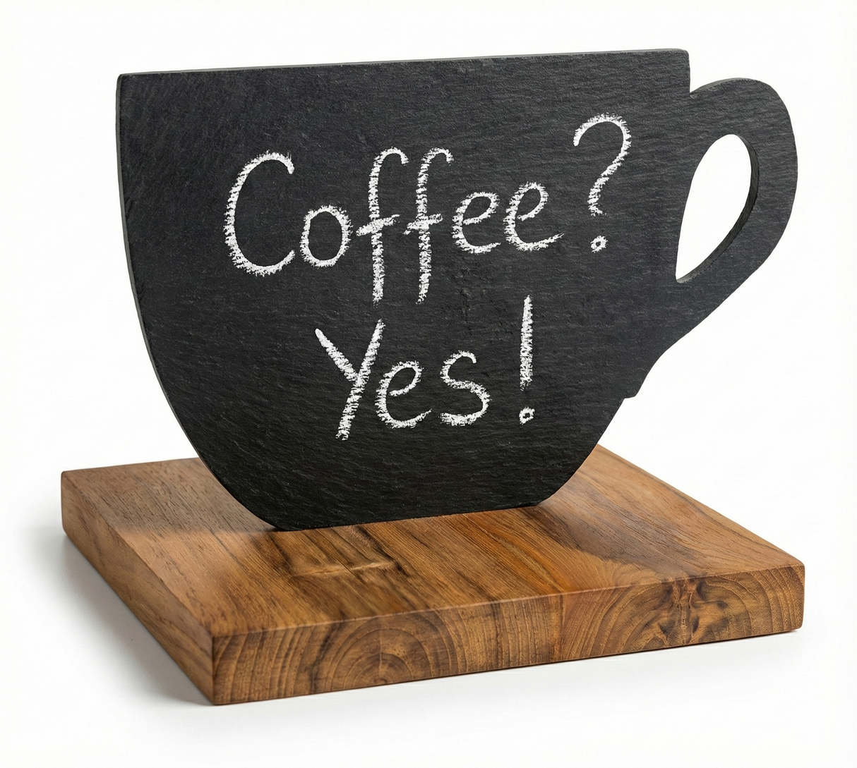 Silhouette Cup Chalk Board with Chalk Marker and Wall Velcro Mounting Strips (29L x 44W cm)
