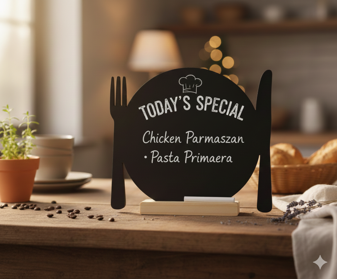Silhouette Mini Plate Table Chalk Board Set of 3 with Chalk Marker