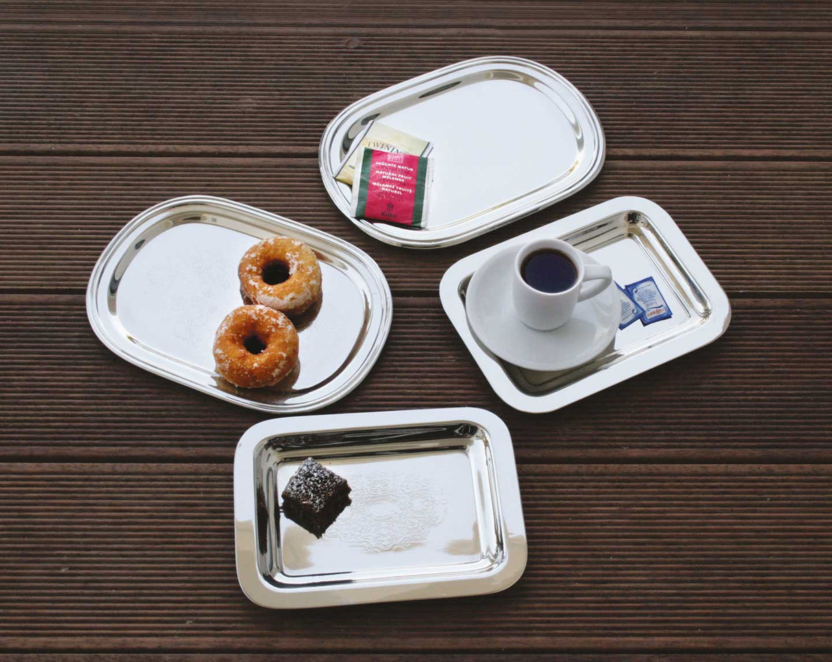 Basic Mirror Steel 9x6 in Oval Mini Tray (9.5 L x 6.5 W in)