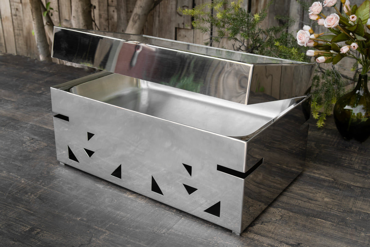 Modular Mirror Steel Lid for Modular Hinged Buffet Station GN 1by1