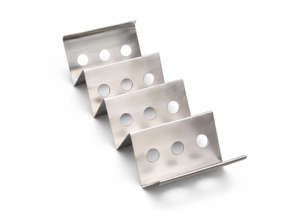 MiniBytes Brushed Steel 10x4 in Taco Stand