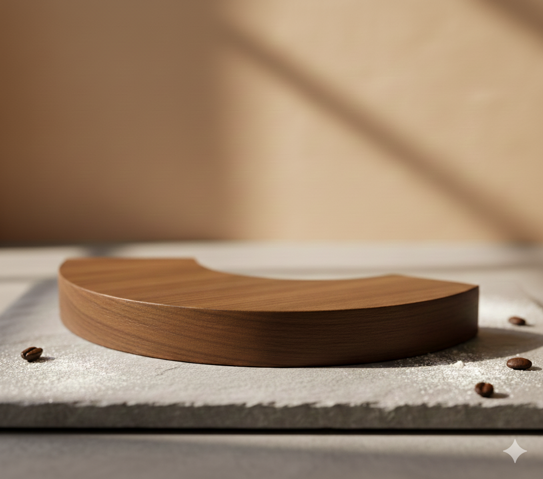 Modular Wood Board Curved Platform DIA 17" x 12 mm