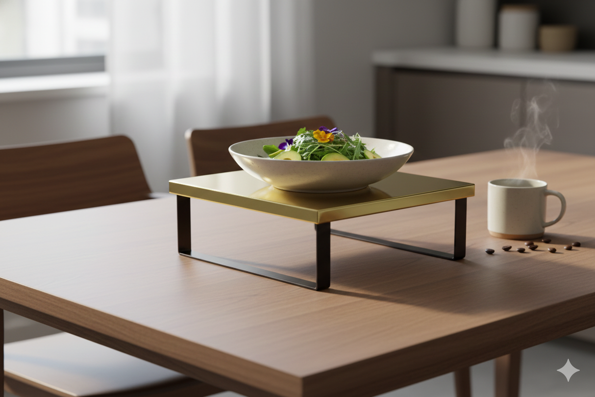 China Town Gold Finish 15x15x6 in Riser