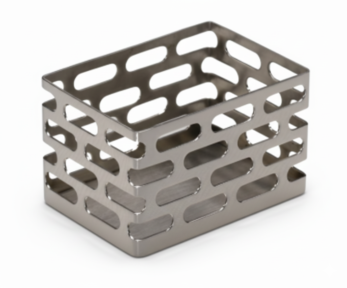 Sharp Mirror Steel Sugar Stick Holder (2.25 D x 3 H in)