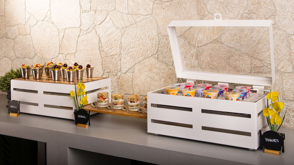 Crate White Finish Lid for Modular Hinged Buffet Station GN 1by1
