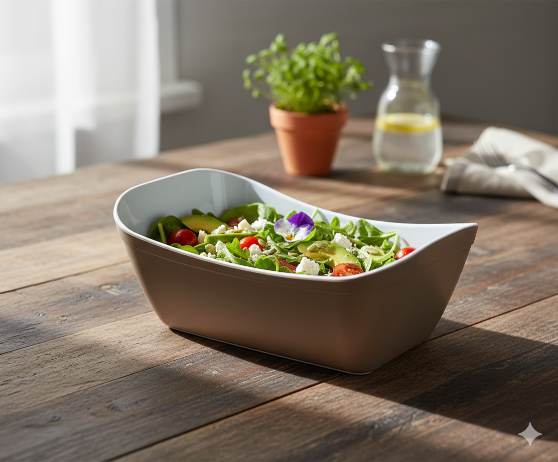 Stone White Matt Melamine 1by4 Verdura Crock