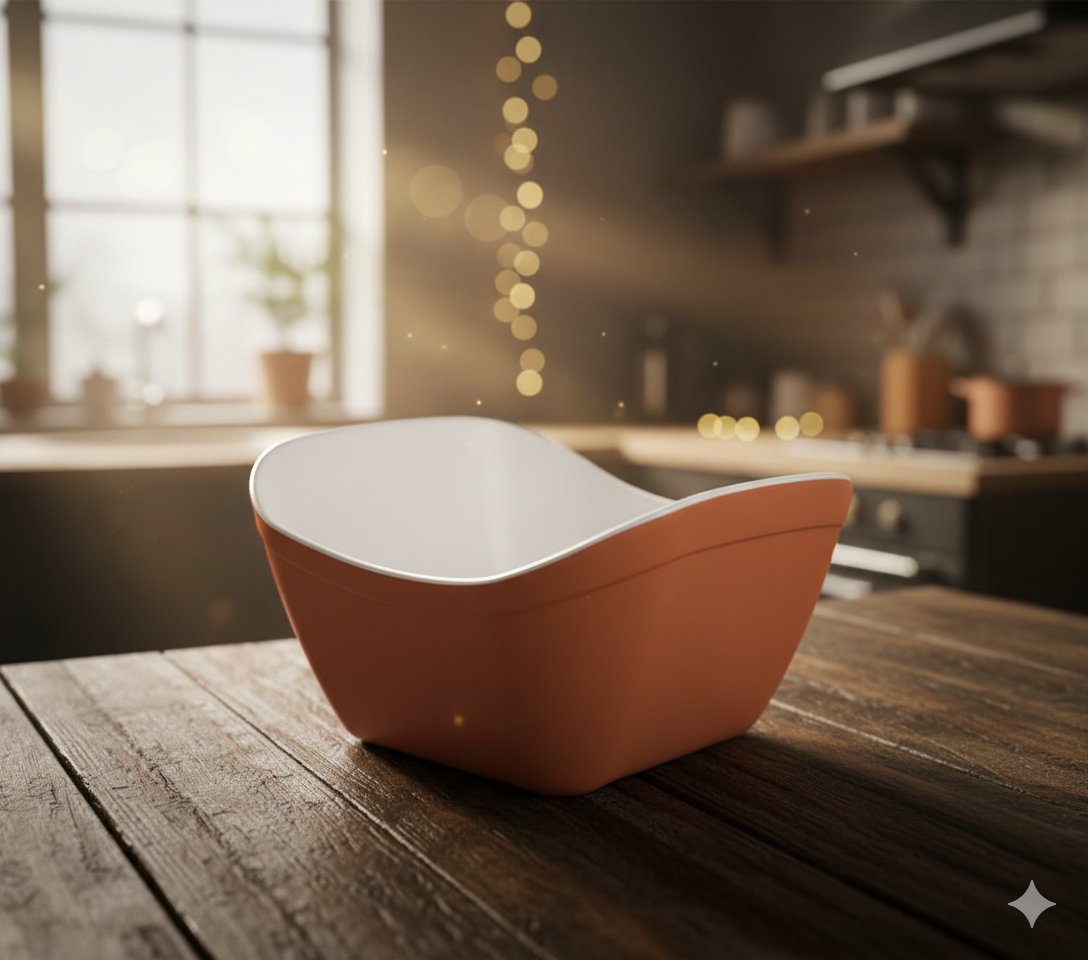 Terracotta White Matt Melamine 1by4 Verdura Crock