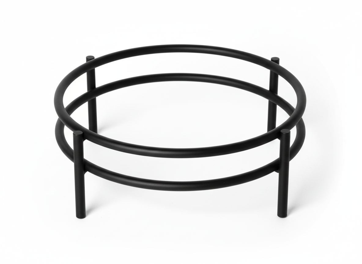 Modular Matt Black 12x6 in Round Bowl Stand